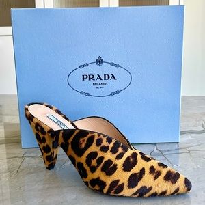 SOLD PRADA - Fur Calfskin Mules